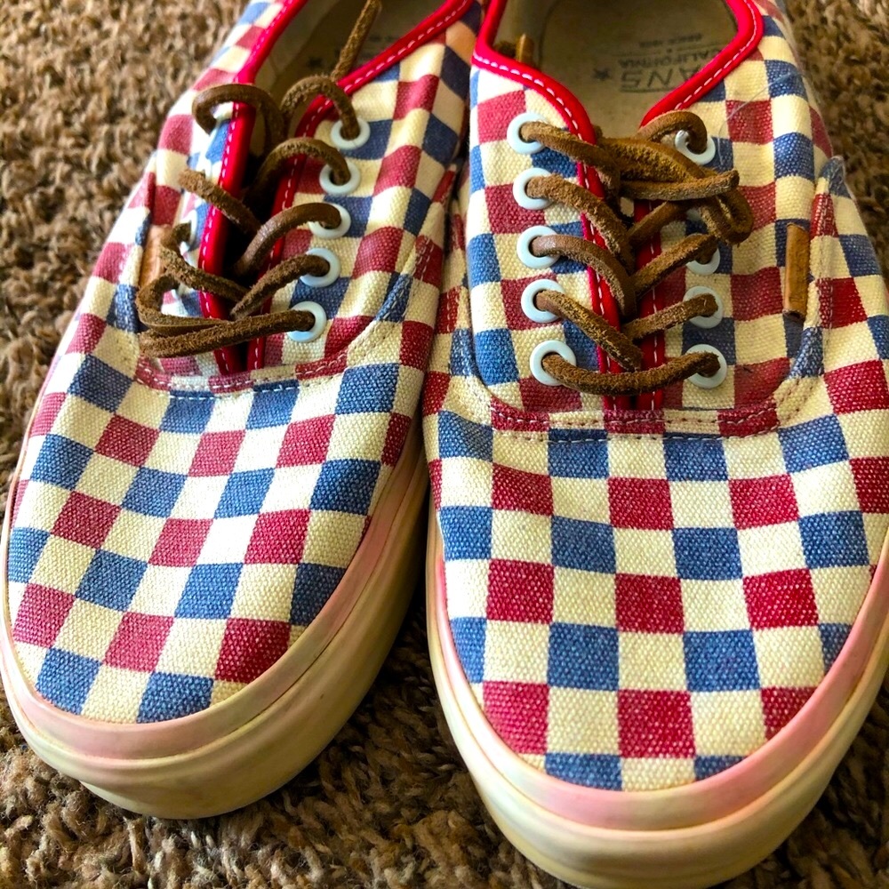 Men’s Vans California Red and Blue Checkered